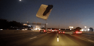 Mattress flies off truck on I-10, narrowly missing driver