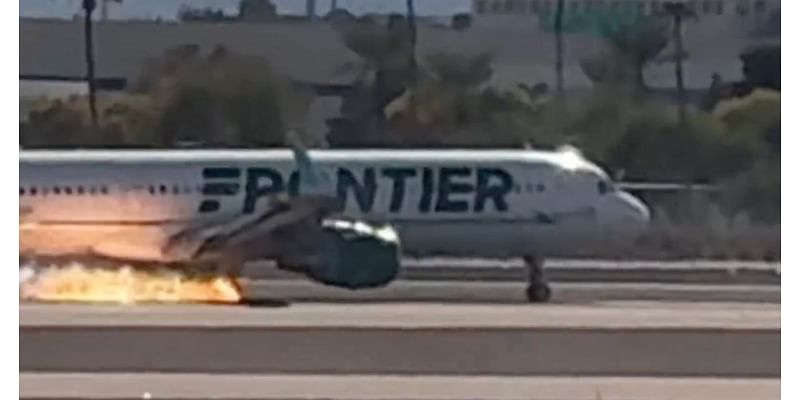 Video shows flames coming from Frontier Airlines flight after ‘hard’ emergency landing