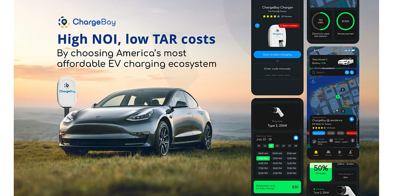 Charging Solution for Commercial Developments with Booking, Load & Price Management Capabilities Directly Improving NOI and TAC