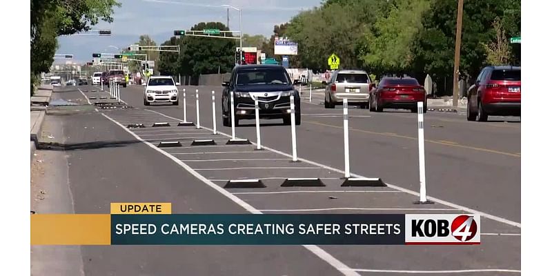 How have cameras impacted speeding in Albuquerque?