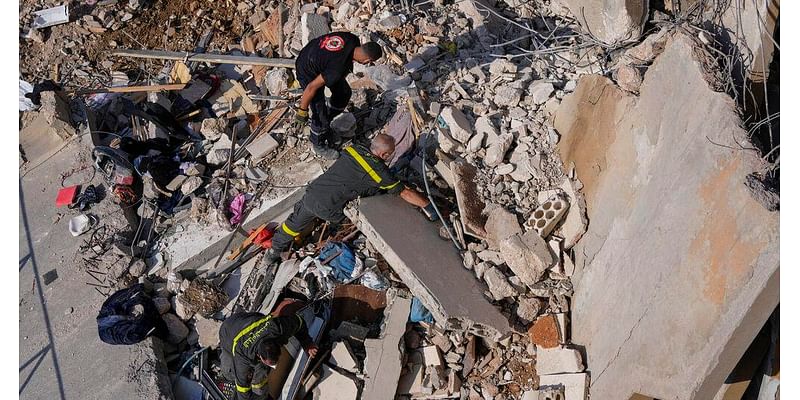 Rescuers pull 30 bodies from a building in central Lebanon hit in an Israeli strike