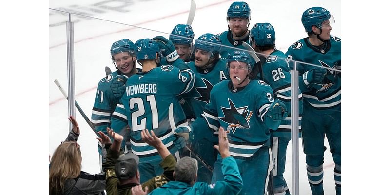 Celebrini returns from injury and Wennberg scores in OT to lift Sharks over Blue Jackets 2