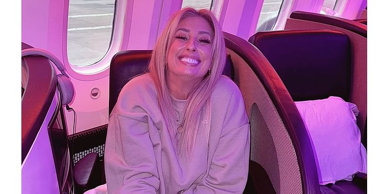 Stacey Solomon jets off on a luxury first-class flight to Las Vegas alongside Maura Higgins ahead of her I'm A Celeb stint