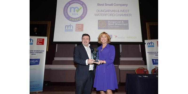 Dungarvan and West Waterford Chamber honoured for menopause policies