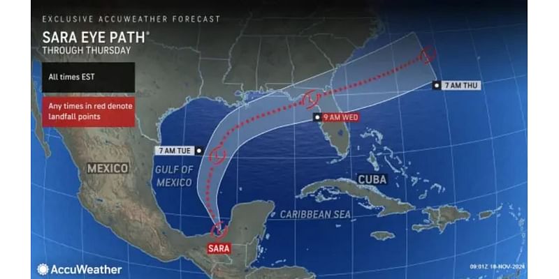 Sara still a threat to Florida as hurricane trackers reveal system's latest path