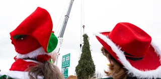 Photos: Rockefeller Center Christmas tree begins trip to NYC from Massachusetts