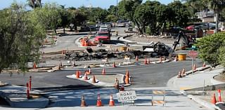 Traffic-calming Foothill-Loring roundabout nearing completion