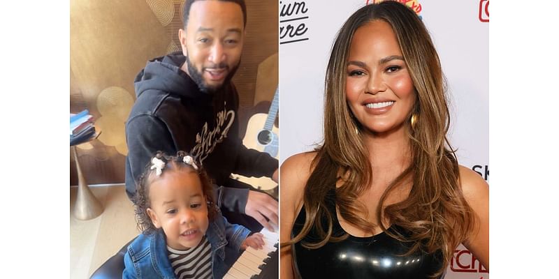 Chrissy Teigen and John Legend's Son Wren and Daughter Esti Sing Along and Play Piano to Dad's New Song