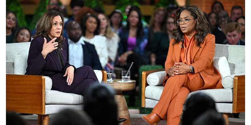 Kamala Harris, Oprah Winfrey hold Michigan campaign event in talk show format