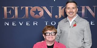 Elton John, 77, is proudly supported by his husband David Furnish, 62, as they attend a special screening of his new biopic Never Too Late at The Ham Yard Hotel in London