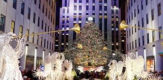 Crowds bid adieu to Christmas tree heading to NYC's Rockefeller Center