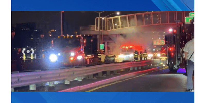 Car bursts into flames, closing FDR Drive in Manhattan