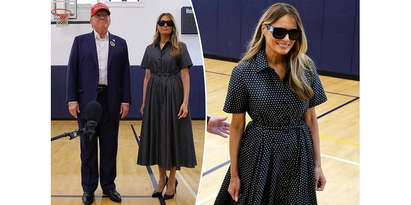 Melania Trump wears Dior to cast vote with husband Donald Trump on Election Day