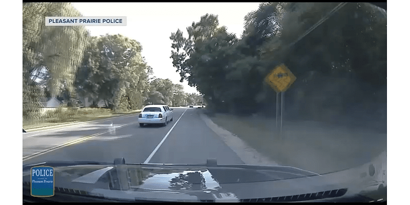 Wild dashcam video shows police chase with limousine in Kenosha County