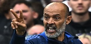 Nuno Esperito Santo FUMES at officials as he's sent off after Morgan Gibbs-White was dismissed in chaotic scenes during Nottingham Forest's draw with Brighton