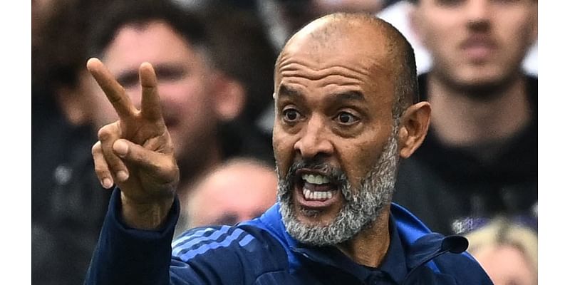 Nuno Esperito Santo FUMES at officials as he's sent off after Morgan Gibbs-White was dismissed in chaotic scenes during Nottingham Forest's draw with Brighton