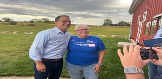 Sen. Tammy Baldwin, Pennsylvania Gov. Shapiro campaign together in rural Wisconsin