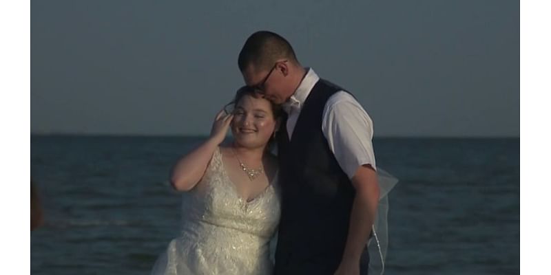 Couple marries in an impromptu beach ceremony in Rockport due to Beryl