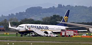 Ryanair plane's tyres EXPLODE during landing in Italy