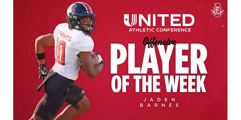 Austin Peay State University Receiver Jaden Barnes Shines with Record Numbers, Secures UAC Weekly Award