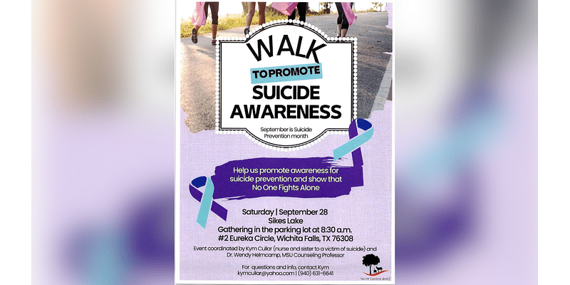 Two women organize Wichita Falls’ first-ever suicide awareness walk