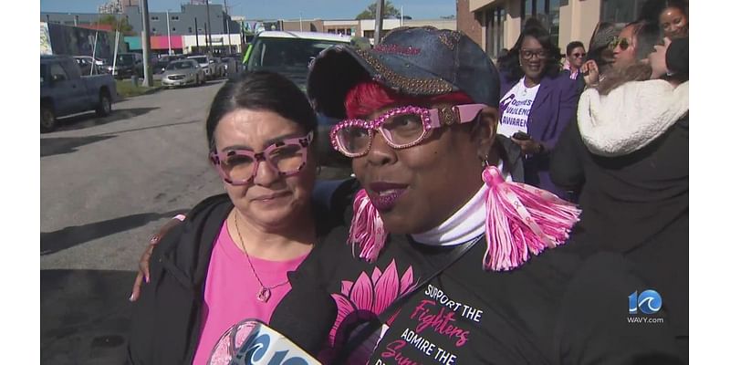 March in Norfolk brings awareness to breast cancer and domestic violence prevention