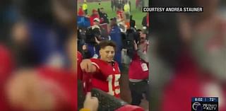 ‘I was freaking out a lot’: Bullard boy gets Patrick Mahomes’ attention with sign after Monday Night Football