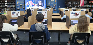 Elementary school students learn first hand about the voting process