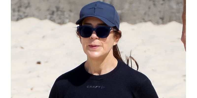 Queen Mary of Denmark stuns onlookers with surprise visit to Australia as she shows off athletic frame on Sydney's Bronte Beach