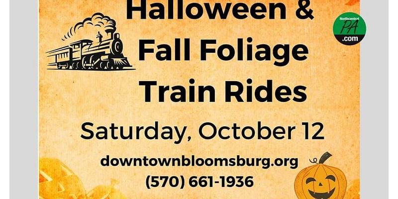 Tickets still available for Bloomsburg's fall foliage and Halloween train rides