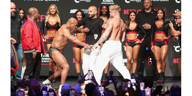 Mike Tyson slaps Jake Paul at fight weigh-in ahead of Netflix bout