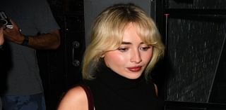 Sabrina Carpenter nails autumnal style in a plaid skirt and black sweater vest as she steps out in NYC amid the US leg of her sold out Short n' Sweet tour