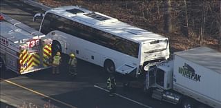 Bus, tractor-trailer involved in crash on New Jersey Turnpike in Runnemede