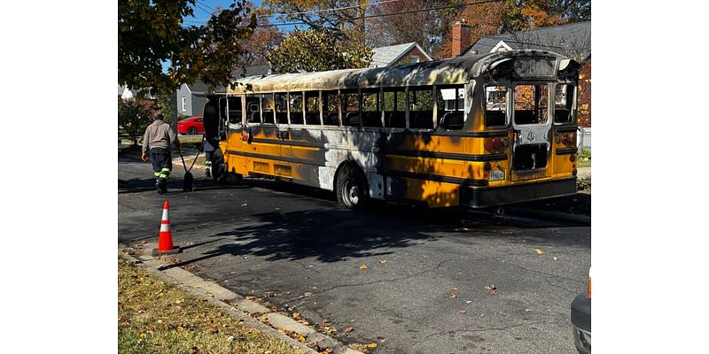 PGFD crews battle school bus fire in Lewisdale