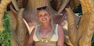 Amy Hart unwinds with husband Sam Rason in Las Vegas after jetting off for their honeymoon - as former Love Island star admits she's more content with her body than ever before