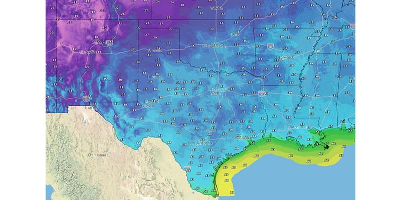 Cold front to bring drastically cooler temperatures to Texas this week. How cold will it get?