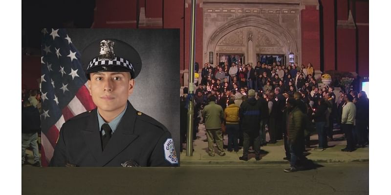 Chicagoans gather for vigil at Southwest Side church in honor of slain CPD officer Enrique Martinez