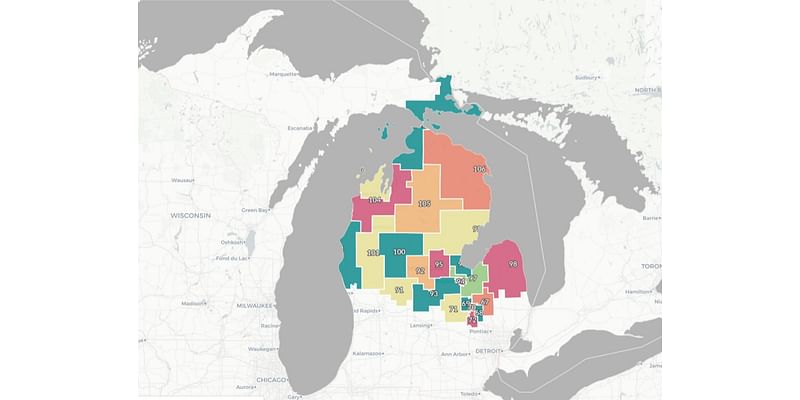 2024 Michigan House general election results: Flint, Saginaw, Bay City, Northern Michigan