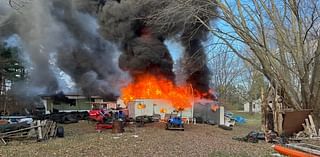 2 people, 2 dogs escape South Haven Township house fire