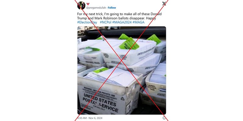 Old photo of ballots shared in posts baselessly claiming US election fraud