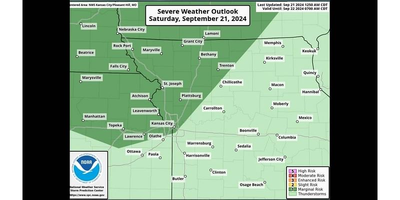 Showers & thunderstorms in the forecast for Kansas City. Fall weather to come next week