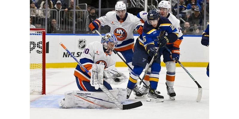 Joel Hofer, Blues shut out Islanders for OT win