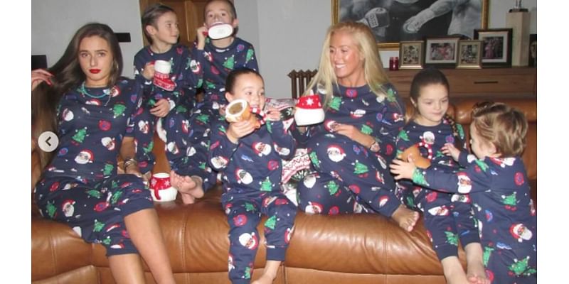 Paris Fury and her children get into the festive spirit a month early as they enjoy a matching Christmas pyjama day