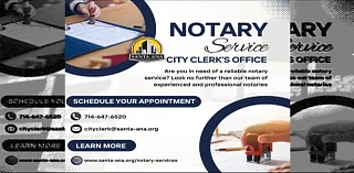 The City of Santa Ana is now offering affordable notary public services