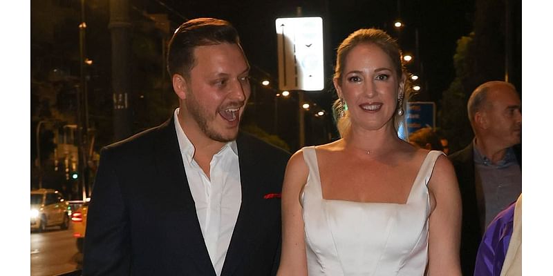 Princess Theodora wows in a white Celia Kritharioti dress as she's joined by Greek, Spanish and Danish royals at her pre-wedding dinner