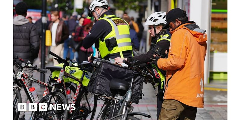 bikes in City of London used by delivery riders