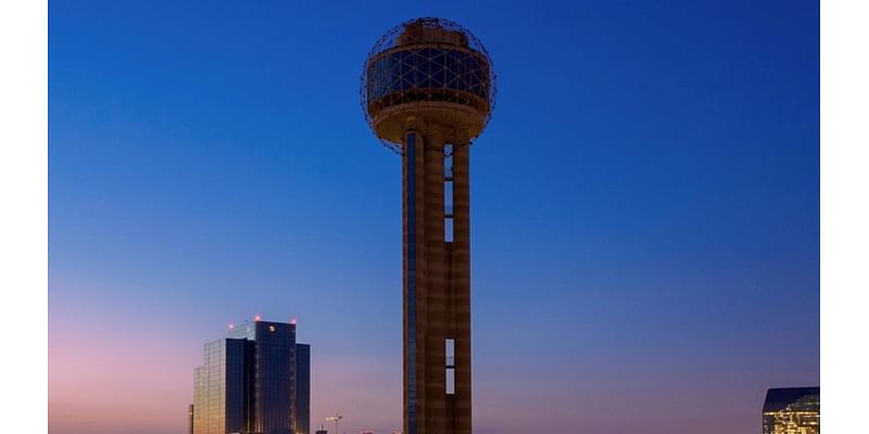 Why are Reunion Tower's lights going out in Dallas, Texas?