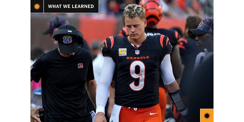 What we learned in NFL Week 5: Bengals can’t finish, Browns done in by QB they can’t bench