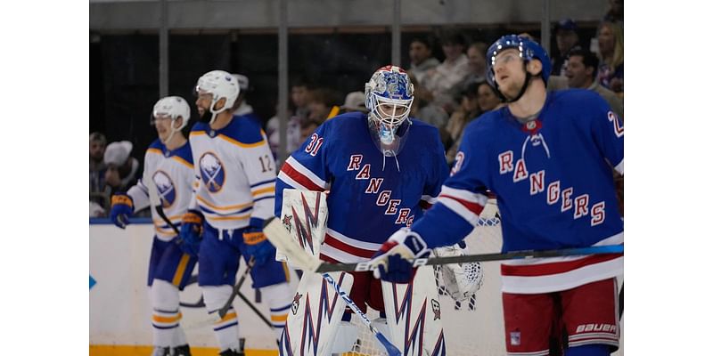 Rangers goalie Igor Shesterkin pulled in second period after allowing five goals against Sabres