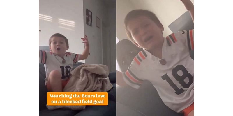 MUST WATCH: Young Bears Fan Has Meltdown Watching The Bears Lose In Heartbreaking Fashion To Green Bay Today